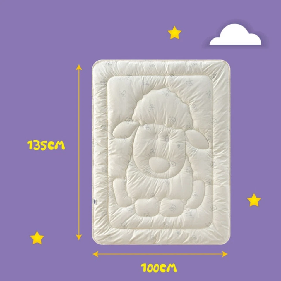 Manta edredón cuna lana oveja niños 39x53"" 300 gsm Foto 3 de 4