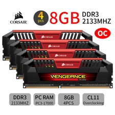 Corsair Pro 32GB 4x 8GB DDR3 OC 2133MHz PC3-1...