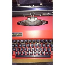 Brother Young Elite 513 Typewriter Vintage Antique Red Operation not Confirmed thumbnail