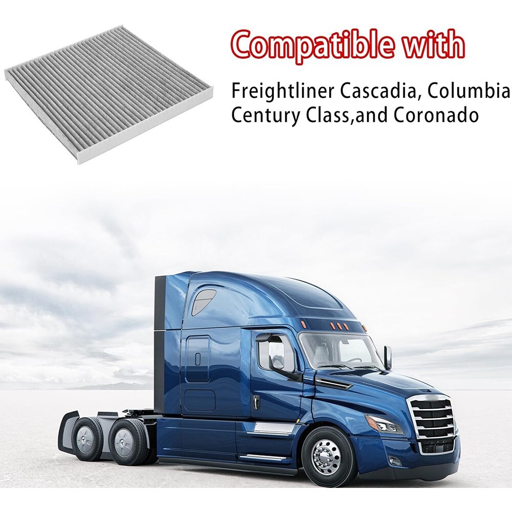 4 Pack Cabin Air Filter For Freightliner Cascadia & Columbia - Replaces P609422, PA4857, AF2427