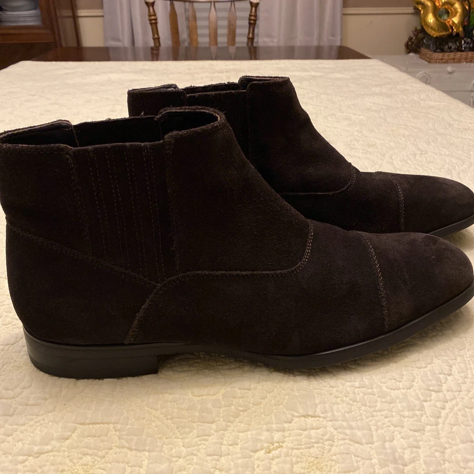 Calvin Klein Chelsea Chocolate Brown Suede Boots Men’s 12M - Image 3 of 4