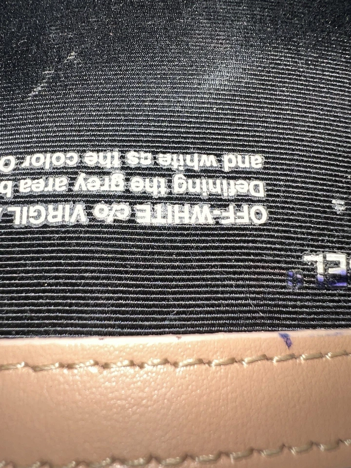 Off White Binder Clip Flap Bag Mirror Faux Leather Mini  - Image 3 of 4