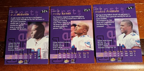 1997 PLAYOFF First & Ten MIAMI DOLPHINS Team Set MARINO ZACH THOMAS HOF Jabbar - Picture 5 of 7