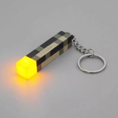 Schlüsselanhänger - Minecraft Taschenlampe Nachtlicht Spielzeug - Wiederaufladbares Modell mit USB Kabel