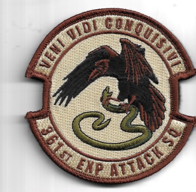 USAF PATCH  361 EXPEDITIONARY ATTACK SQUADRON US AIR FORCE SQUADRON PATCH