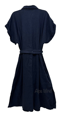 Michael Kors Women Linen Blend Button Front Belted Shirt Dress in Blue  SZ.XS NWT | eBay