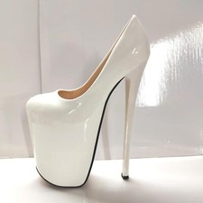 Womens Platform Super High Heels Stiletto 22CM Slip On Nightclub Pumps Shoes