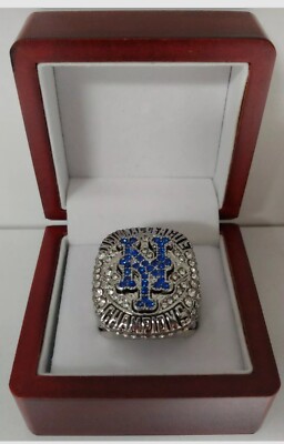 David Wright - 2015 New York Mets NL Pennant Ring With Wooden