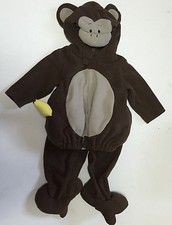 Baby Infant Monkey Halloween Costume Furry Brown Banana