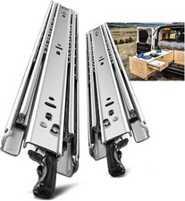 Image of Heavy Duty Drawer Slides 500mm Fully Extension Ball Bearing 60KG Locking 2-Pack