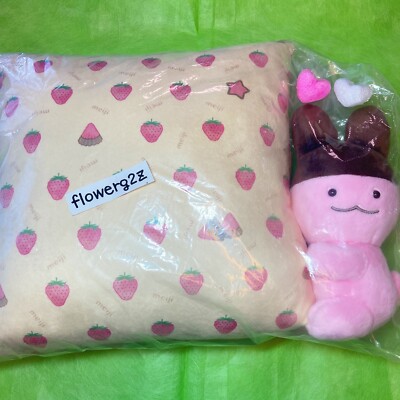 Meiji Apollo 2023 Cushion With Plush Doll 300mm Strawberry Chocolate Prize A