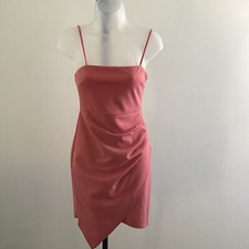 Windsor Pink Asymmetrical Slip Dress with Spaghetti Straps Junior Size Small