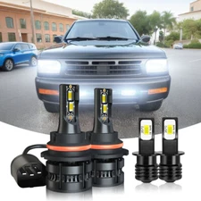 4x For Nissan Pathfinder 1995-1998 Front LED Headlight High Low Fog Light Bulbs