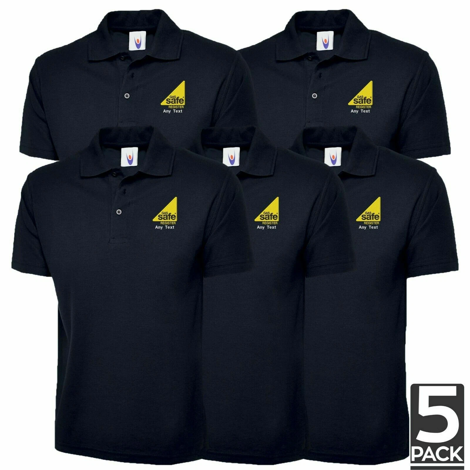 5 PACK Personalised GAS SAFE REGISTER Embroidered Uniform Workwear Polo Shirts
Opens in a new window