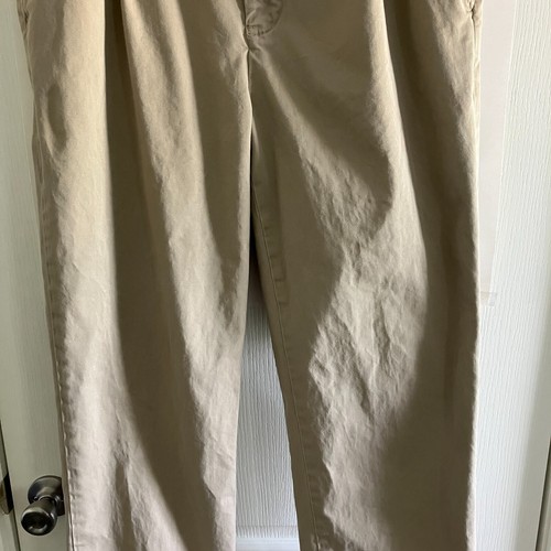 Polo Ralph Lauren Andrew Pants Men's 34x34 Beige Vintage Chino Pleated Y2K 90s - Picture 4 of 13