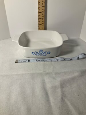 Corningware small  casserole bakeware blue cornflower design