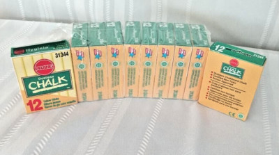New In Box! Non Toxic Prang Dustless Hygieia Yellow Chalk 10 Boxes = 120 Sticks!