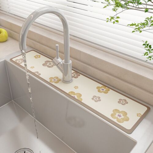 Soft Sink Splash Guard Non slip Countertop Protection Mat  Bathroom - Afbeelding 1 van 15