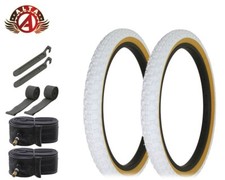 ALTA Performance BMX BICYCLE 20"x2.125" White/Gum DURABLE COMP III TIRES 8PC SET