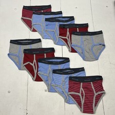 Fruit Of The Loom Assorted 10-Pack Boys Underwear Briefs 100 Cotton Boys Size M