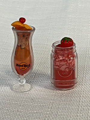 Lot of 2 Zuru Mini Brands Foodie, Hard Rock Cafe - Orange Tango & Basil Lemonade