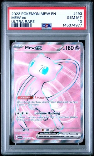 2023 POKEMON MEW EN-151 ULTRA RARE #193 MEW EX PSA 10