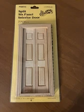 DOOR - SPLIT INTERIOR  Dollhouse miniature wooden  #6031 1/12 scale Houseworks