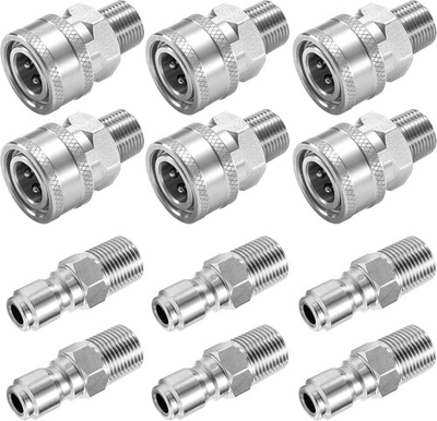 #ad 3PCS Pressure Washer Adapter Set Stainless Steel Quick Connect Hose Fittings for $60.98