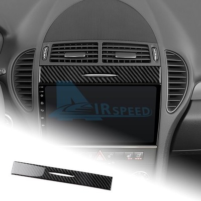 AC Vent Lower Trim For Mercedes SLK 2004-2010 Black Carbon Fiber Universal