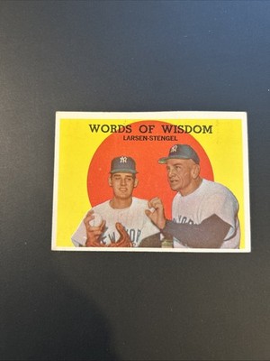 1959 Topps - Don Larsen, Casey Stengel #383  Very Small Corner Dings