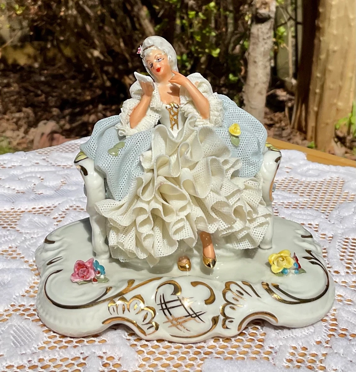 Victorian Porcelain Figurine In Antique Ceramic & Porcelain
