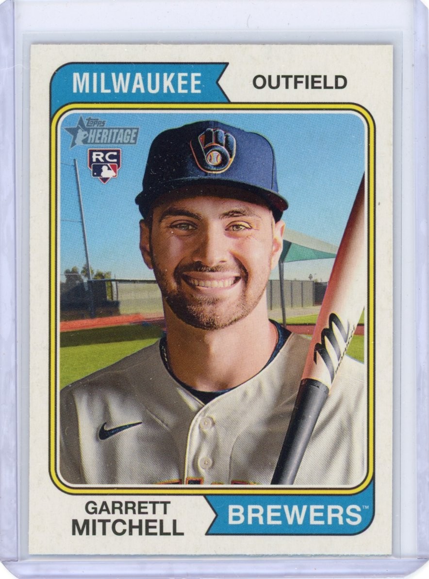 2023 TOPPS HERITAGE RC GARRETT MITCHELL #95 MILWAUKEE BREWERS