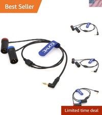 3.5mm Right-Angle TRS to Double Low-Profile XLR 3 Pin Male Y Cable for Rode W...