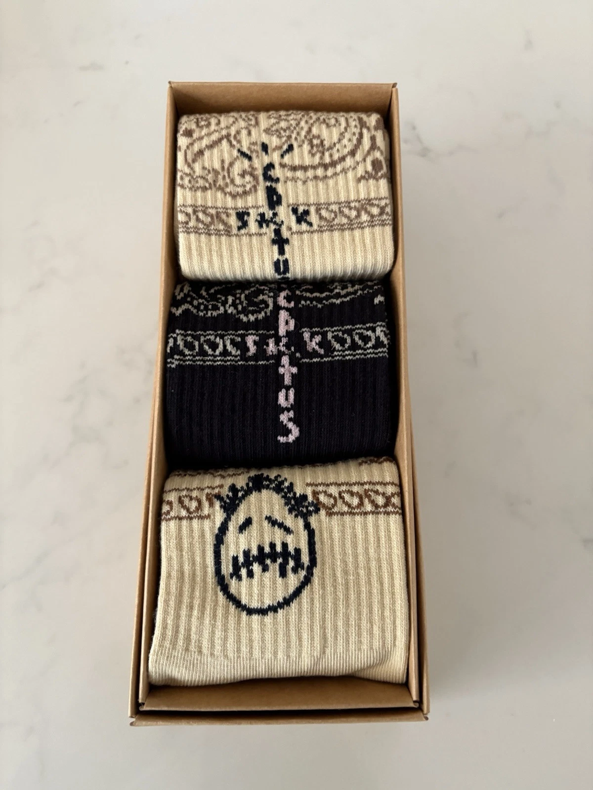 3 Pairs Cactus Jack Travis Scott Socks