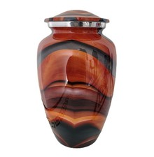 Metal Urn New Multi colour Human Ashes Adult Cremation Urns in Velvet Bag 10 in
