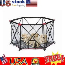 Folding Portable Dog Compactly Folds Water Resistant Fences W/ Carrying Bag New