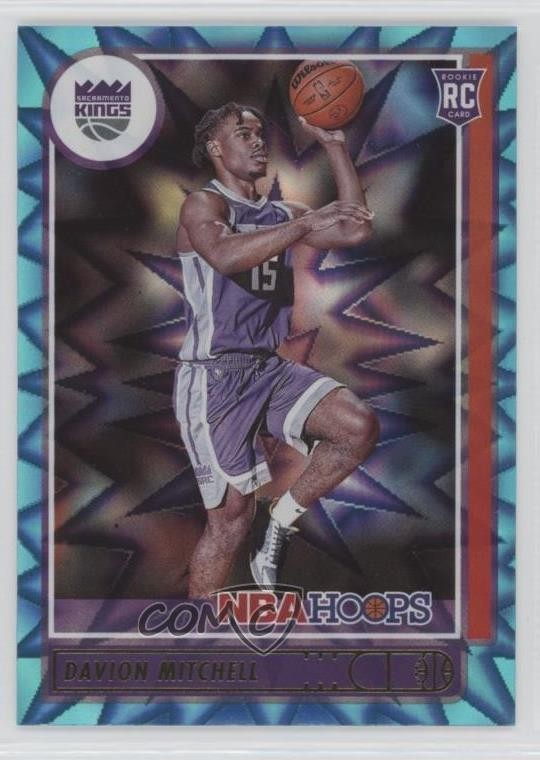 2021-22 Panini NBA Hoops Rookies Teal Explosion Davion Mitchell #228 0u46
