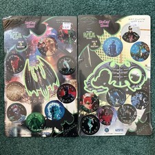 Batman Forever Skycap Pog Sheets Serie 3 e 7 (1995, Sigillato) Bagliore nel Buio!