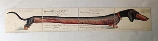 Antico set cartoline bassotto cane serie puzzle di Franz Huld 1906 n.2