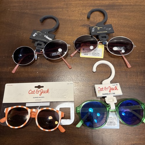 Child Boys Girls Sunglasses Lot of 4 Assorted Cat & Jack Art Class