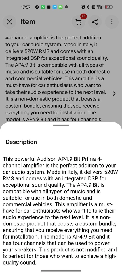 Audison AP4.9 Bit DSP Processor Amplifier - Black - Image 4 of 4