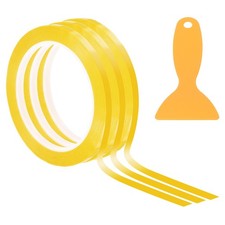 3Pcs, 3/16"x72 Yard Whiteboard Tape Dry Erase Tape w/ Scraper Dark Yellow