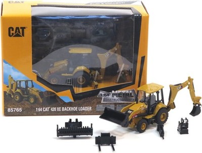 Caterpillar CAT 420 XE Backhoe Loader w/ Attachments  1/64 Scale Diecast Model