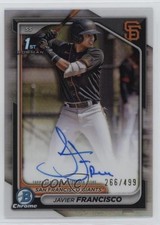 2024 Bowman Chrome Prospect Refractor 256/499 Javier Francisco #CPA-JFA Auto 8d3