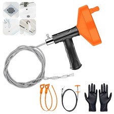Drain Snake Auger  33 Feet  , Plumbing Snake Drain Hair Clog Drain Auger 33 Feet