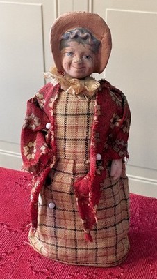 Dollhouse Miniature Vintage Artisan Composition Head Hands Doll Germany 5  Tall