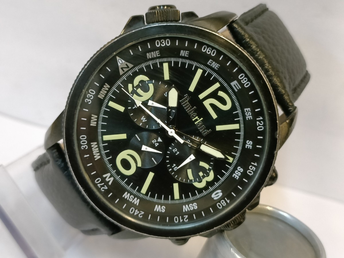 TIMBERLAND CHRONOGRAPH QUARTZ BLACK DIAL 13910J MEN'S WORKING
