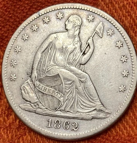 1862-S Seated Liberty Half Dollar - XF