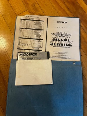 Silent Service Disk by Micro Prose for Commodore 64/128, submarine, with manual
