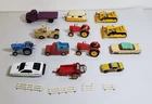 Y-72 VINTAGE LOT OF ASSORTED TOY VEHICLES-DINKY TOYS, TOOTSIE TOYS, CORGI+!